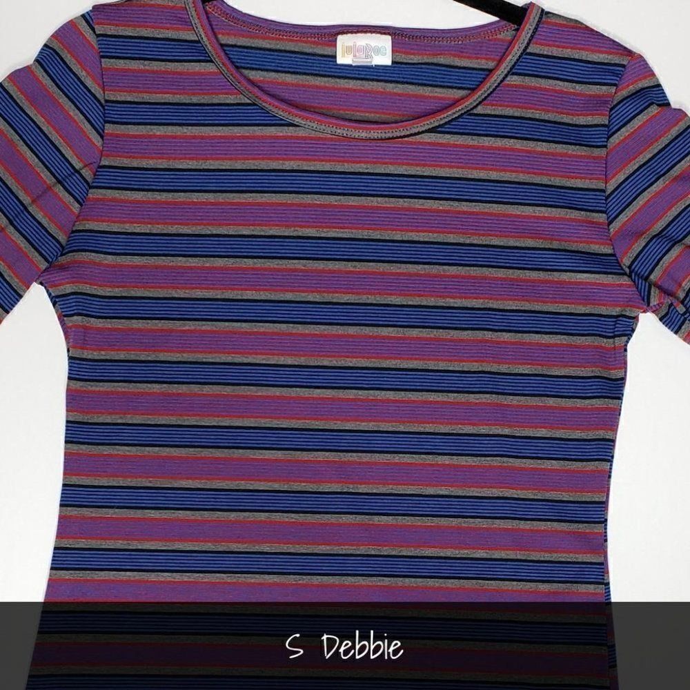 LuLaRoe Debbie Dress Small Stripes Long Sleeve NWT